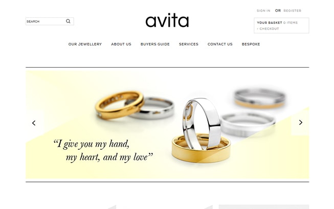 Magento Website - Avita Jewellery