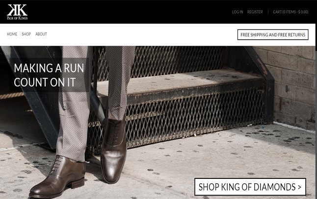 Shopify Website - Pair Of Kings Shoes